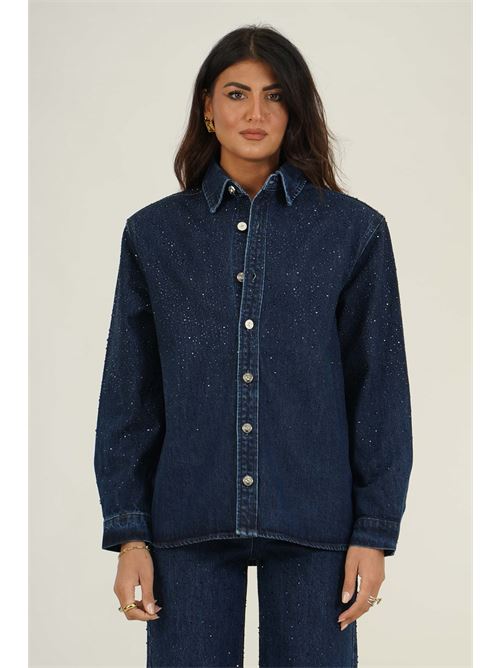Camicia Anser in denim con crystalli Twenty Fourhaitch | CAMICIA ANSERBLUE